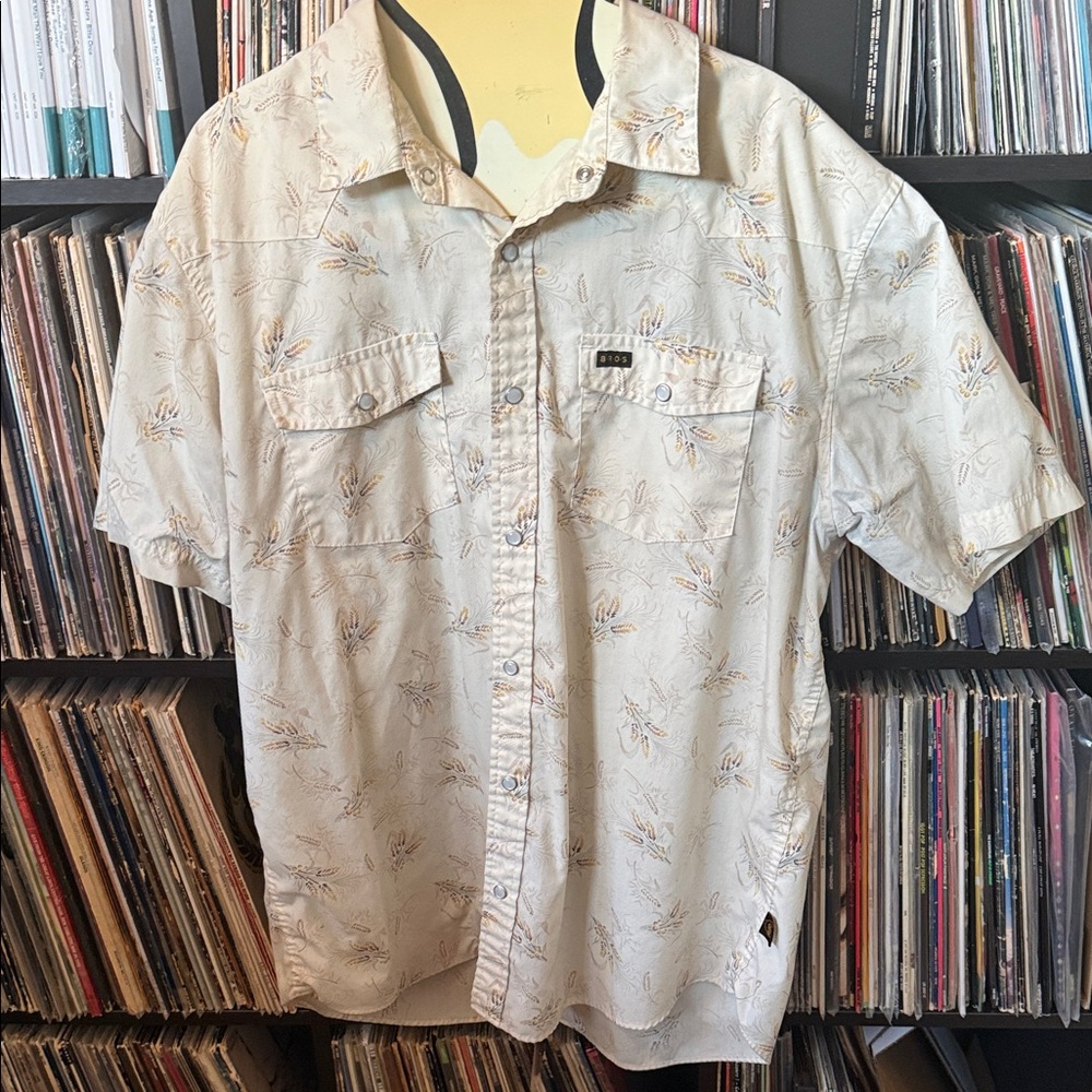 Howler Brothers Cream Floral Button Down Shirt